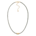 Wholesale faceted Bead Beaded Necklace Metal Rhinestone Disks L Extender L