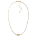 Wholesale pearl Beaded Necklace Disc Beads L