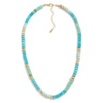 Wholesale candy Stone Beaded Necklace L Extender L