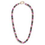 Wholesale candy Stone Beaded Necklace L