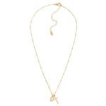 Wholesale dainty Chain Link Necklace Cross Glass Crystal Pendent Metal Ball Stat