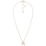 Wholesale dainty Chain Link Necklace Cross Glass Crystal Pendent Metal Ball Stat