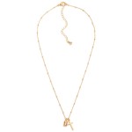 Wholesale dainty Chain Link Necklace Cross Glass Crystal Pendent Metal Ball Stat