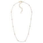 Wholesale chain Link Necklace Pearls Metal Star Stations L