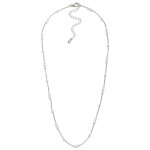 Wholesale chain Link Necklace Pearl Cluster Stations L Extender L