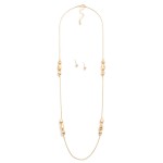 Wholesale snake Chain Necklace Metal Pebble Bead Cluster Stations Metal Ball Stu