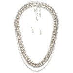 Wholesale layered Chain Link Necklace Metal Ball Studs Included L Extender L