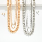 Wholesale layered Chain Link Necklace Metal Ball Studs Included L Extender L
