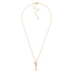 Wholesale ball Chain Necklace Rhinestone Pearl Champagne Glass Pendant L Extende