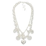 Wholesale layered Chain Link Necklace Metal Charms L Extender L