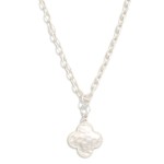 Wholesale chain Link Necklace Hammered Clover L
