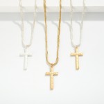 Wholesale intertwined Chain Link Cross Pendent TRUST Engraved L