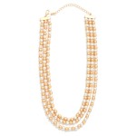 Wholesale layered Metal Beaded Necklace L Extender L