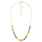 Wholesale dainty Chain Link Necklace Rhinestone Charms L Extender L