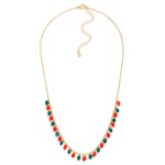 Wholesale dainty Chain Link Necklace Rhinestone Charms L Extender L