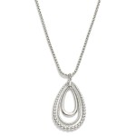 Wholesale snake Metal Chain Necklace Teardrop Linked Hoop Beaded Detail Pendent