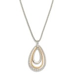 Wholesale snake Metal Chain Necklace Teardrop Linked Hoop Beaded Detail Pendent