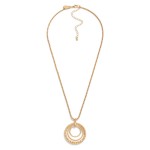 Wholesale snake Metal Chain Necklace Circle Linked Hoop Beaded Detail Pendent L