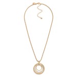 Wholesale snake Metal Chain Necklace Circle Linked Hoop Beaded Detail Pendent L