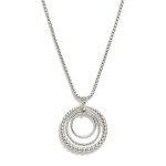 Wholesale snake Metal Chain Necklace Circle Linked Hoop Beaded Detail Pendent L