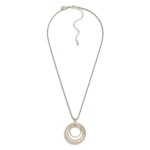 Wholesale snake Metal Chain Necklace Circle Linked Hoop Beaded Detail Pendent L