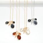 Wholesale metal Chain Link Necklace Glass Crystals Cross Pendent L Extender L