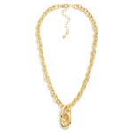 Wholesale chain Link Necklace Metal Links Pendant L Extender L
