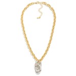 Wholesale chain Link Necklace Metal Links Pendant L Extender L