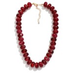 Wholesale marbled Acetate Faceted Bead Necklace L