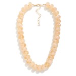 Wholesale marbled Acetate Faceted Bead Necklace L