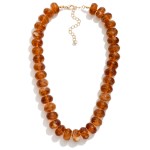 Wholesale marbled Acetate Faceted Bead Necklace L