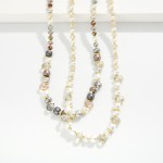 Wholesale beaded Necklace Pearls Glass Crystal Metal Tones L Extender L