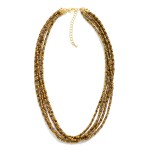Wholesale layered Beaded Necklace Petite Faceted Beads L Extender L