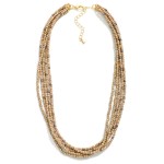 Wholesale layered Beaded Necklace Petite Faceted Beads L Extender L