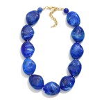 Wholesale chunky Marbled Acetate Bead Beaded Necklace L Extender L
