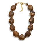 Wholesale chunky Marbled Acetate Bead Beaded Necklace L Extender L