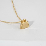 Wholesale dainty Chain Link Necklace Metal Handbag Pendant L Extender L Hypoalle