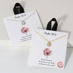 Wholesale dainty Chain Link Necklace Cubic Zirconia Teardrop Pendant L Extender