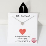 Wholesale dainty Chain Link Necklace Pave Cubic Zirconia Heart Pedant L Extender