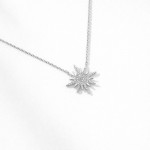 Wholesale dainty Chain Link Necklace Cubic Zirconia Sun Pendant L Extender L Hyp