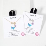 Wholesale dainty Chain Link Necklace Cubic Zirconia Butterfly Pendant L Extender