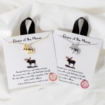 Wholesale dainty Chain Link Necklace Metal Moose Pendant L Extender L Hypoallerg