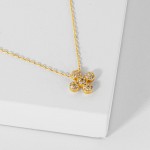 Wholesale dainty Chain Link Necklace Cubic Zirconia Bubble Plus Cross L Extender