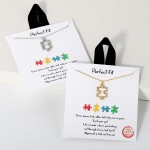 Wholesale dainty Chain Link Necklace Cubic Zirconia Puzzle Piece Pendant L Exten