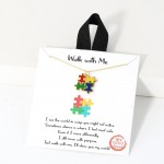 Wholesale dainty Chain Link Necklace Enamel Puzzle Pieces Pendant L Extender L H