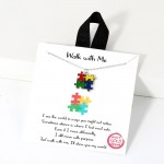 Wholesale dainty Chain Link Necklace Enamel Puzzle Pieces Pendant L Extender L H