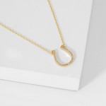 Wholesale dainty Chain Link Necklace Cubic Zirconia Horseshoe Pedant L Extender