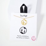 Wholesale dainty Chain Link Necklace Hollow Desert Night Pendant L Extender L Hy
