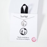 Wholesale dainty Chain Link Necklace Hollow Desert Night Pendant L Extender L Hy