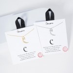 Wholesale dainty Chain Link Necklace Metal Star Moon Pendants L Extender L Hypoa